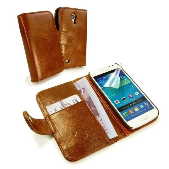 Tuff-Luv Vintage Wallet case Samsung Galaxy S4 Mini bruin