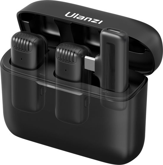 Ulanzi J12 Draadloze smartphone microfoon - USB-C - met oplaadbox