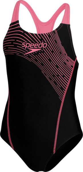 Speedo Maat 176 Medley Logo Medalist Zwart/Roze Sportbadpak