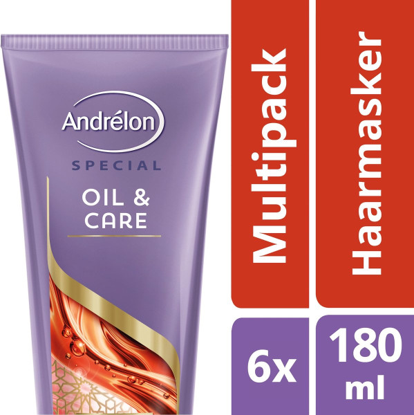 Andrélon Oil & Care - 6 x 180 ml - Haarmasker