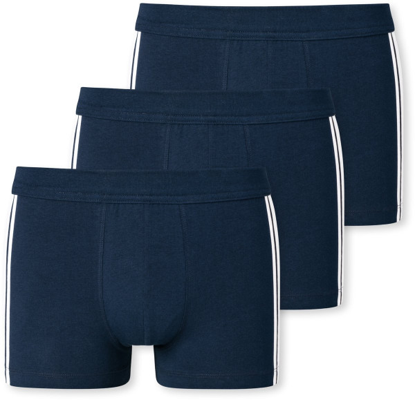Schiesser Maat XXL Shorts 3-pack biologisch katoen strepen donkerblauw - 95/5 Heren Onderbroek - dun
