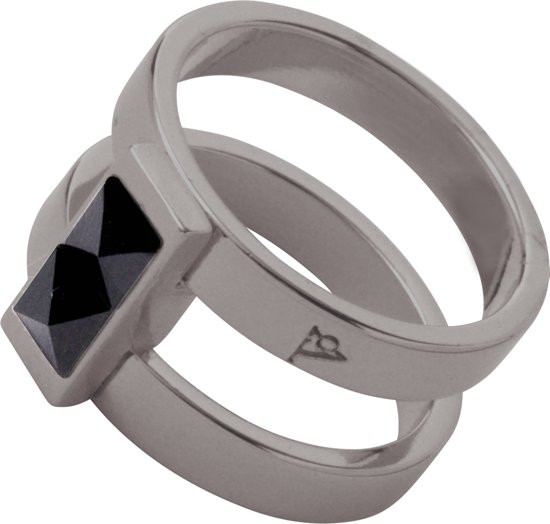 TOV Essentials Ring - Phoenix Multi Ring - 18 - Grijs/Zwart