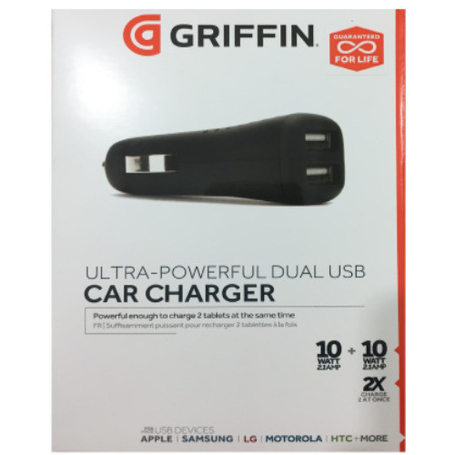 Griffin PowerJolt Dual USB Charger 2.4A Black