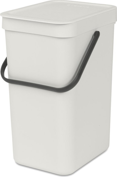 Brabantia Sort & Go Prullenbak - 12 liter - Light Grey