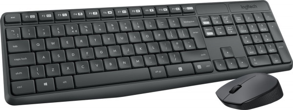 Logitech MK235 - Draadloos Toetsenbord en Muis - AZERTY - Donkergrijs