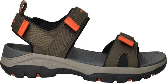Skechers - maat 43- Tresmen - Ryer - Heren Slippers - Olijfgroen