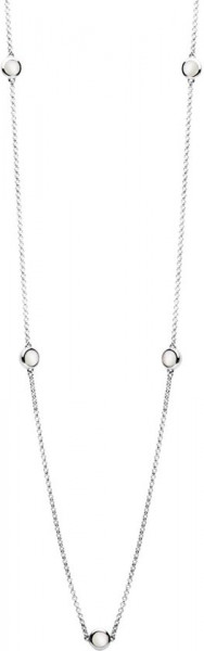 Casa Jewelry Collier Pom White - Zilver - 90 cm