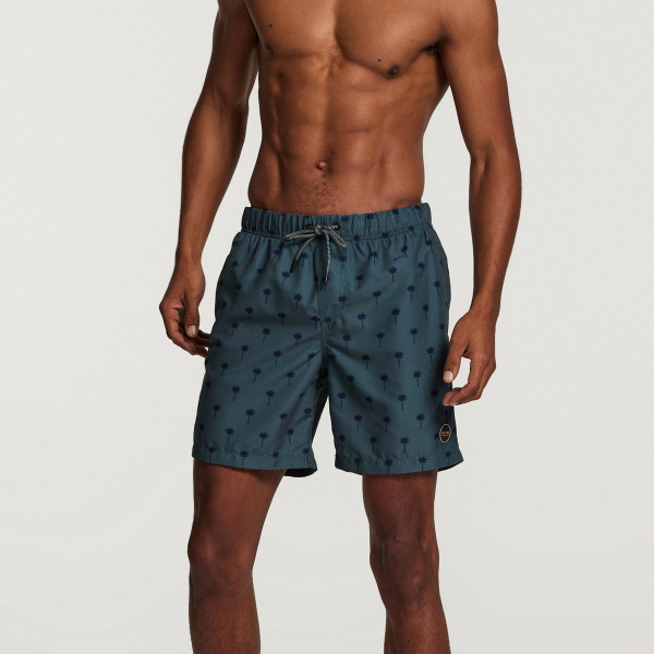 Shiwi - XL - Swimshort scratched shiwi palm - smokey green