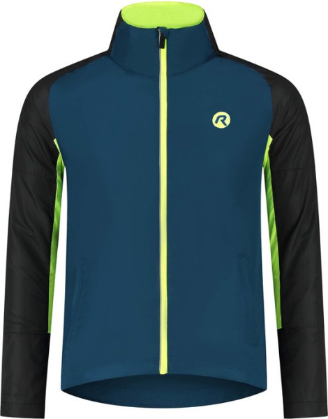 Rogelli Maat S Enjoy II Hardloopjack - Heren - Blauw, Zwart, Fluor-Geel