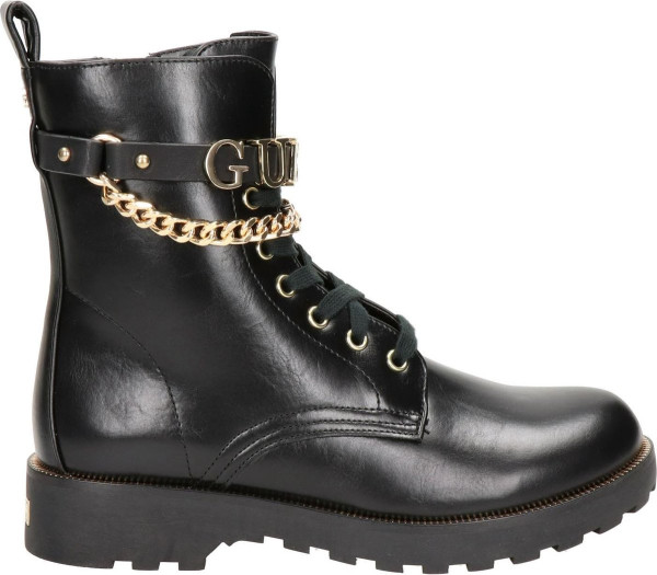 Guess Nina - maat 39 - Dames Veterboots/Laarzen Zwart - Leder