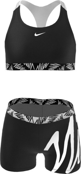 Nike Maat S Swim Script Logo meisjes bikiniset met short