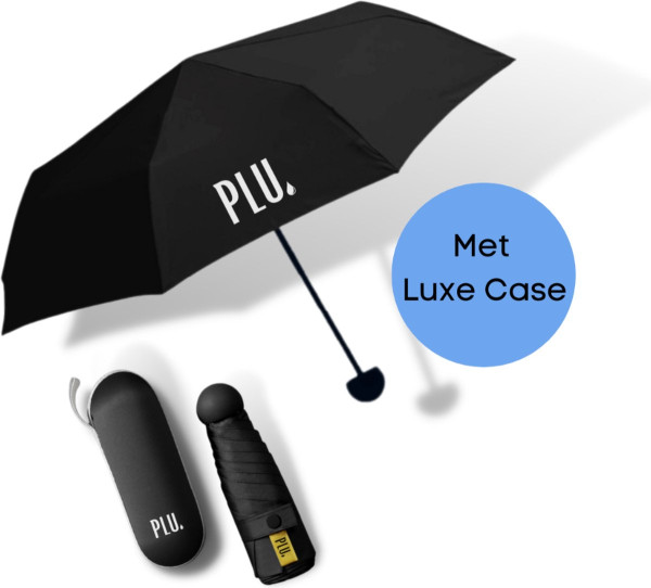 PLU - Paraplu - Opvouwbaar - Inklapbaar - Met Luxe Beschermhoes - Met Reisetui - Windproof - UV-Besc