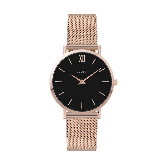 Cluse Minuit Mesh Black, Rose Gold Colour