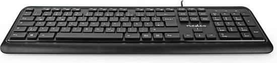 Nedis Bedraad Toetsenbord - USB-A - Multimedia - QWERTZ - Duits - Numeriek toetsenbord