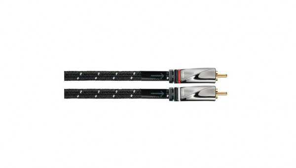Avinity Audiokabel, 2 cinch-stekkers - 2 cinch-stekkers, stof, verguld