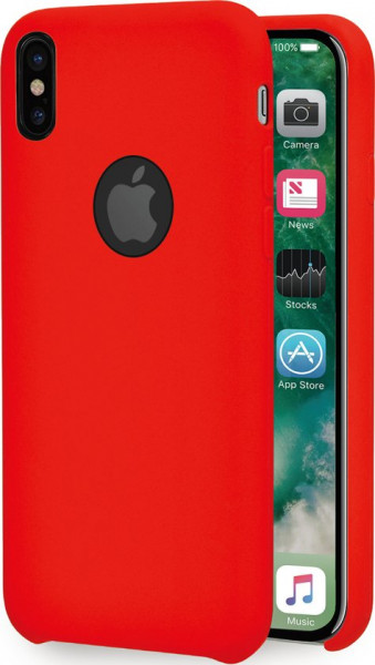 Azuri rubber cover - rood - voor Apple iPhone X