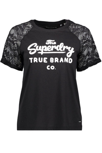 Superdry Summer Lace Raglan Dames T-shirt - Maat L