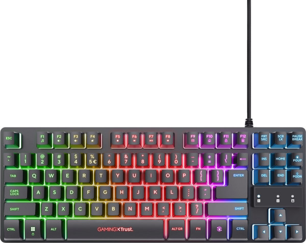 Trust GXT 833 Thado - Bedraad Gaming Toetsenbord - Tenkeyless - QWERTY - Zwart