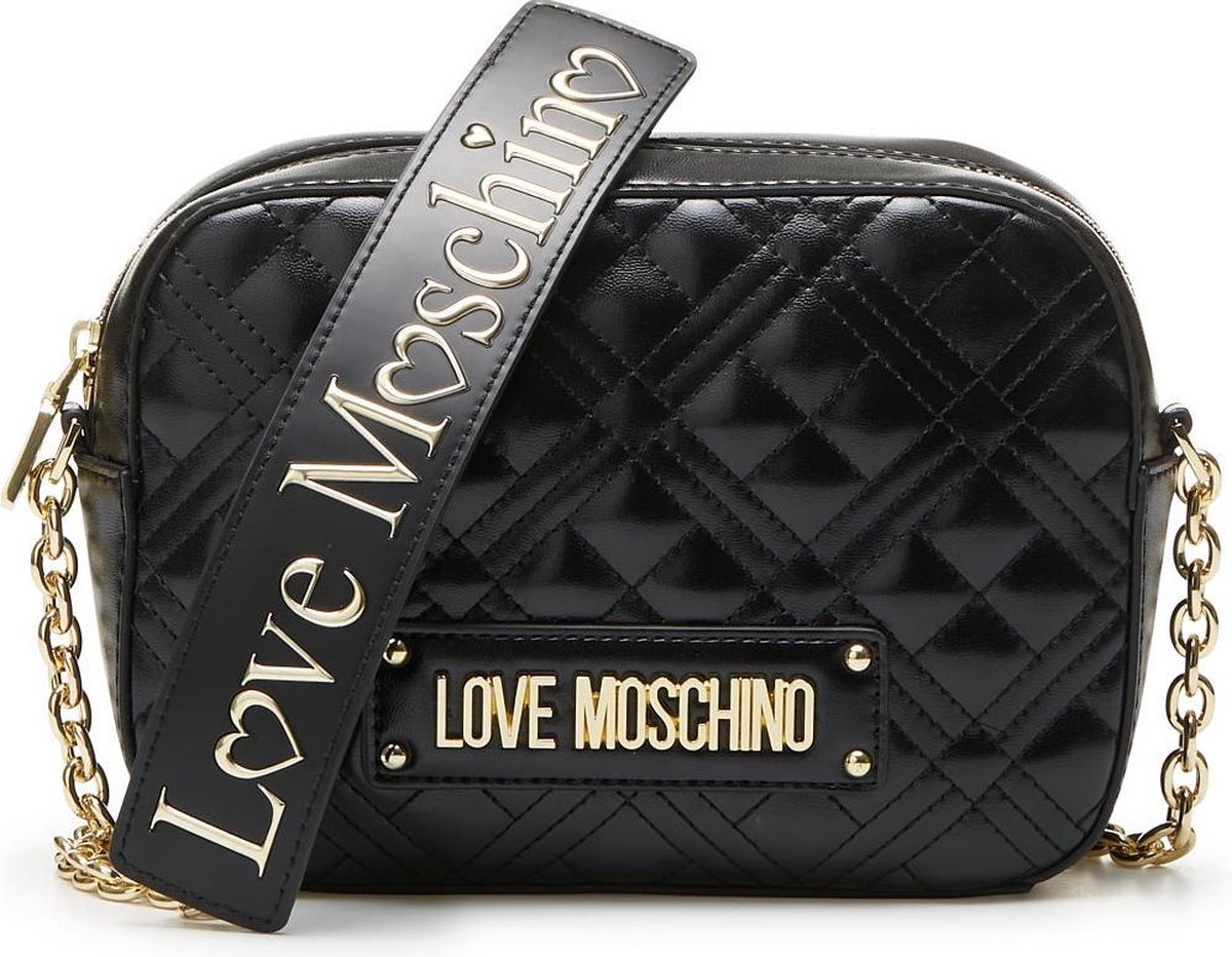 Love Moschino Gold Dames Crossbodytas - Zwart