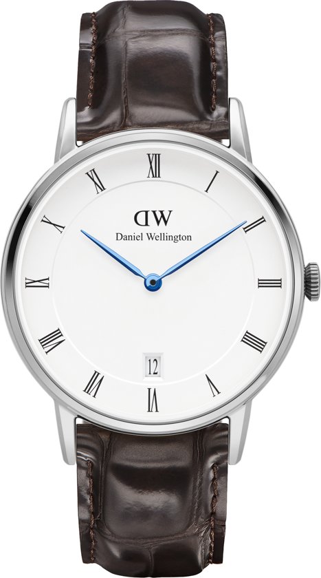 Daniel Wellington Dapper York DW00100097 - Horloge - Leer - Bruin - Ø 34 mm