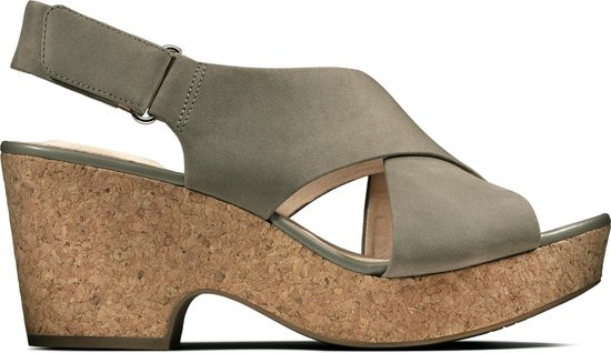 Clarks Maritsa Lara - 41 - Dames Sandalen - Sage Nubuck