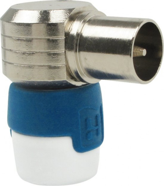 Hirschmann Male IEC connector, angled 4G/LTE proof IEC ML Blauw, Wit