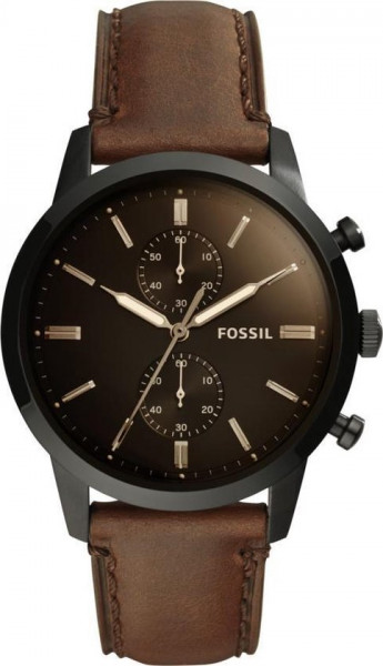 Fossil Zwart Mannen Horloge - 44 mm