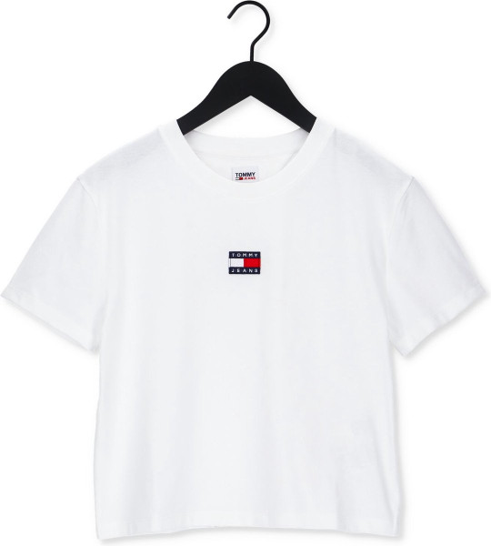 Tommy Hilfiger Maat L TJW Tommy Center Badge Dames T- Shirt - Wit