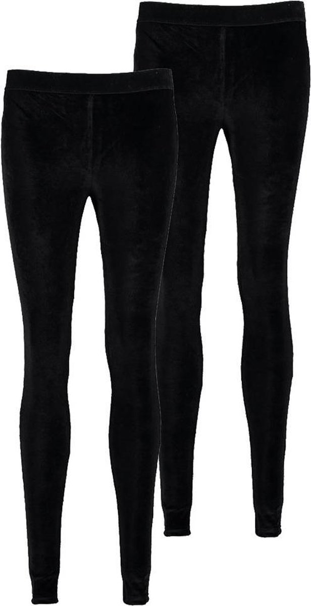 band Pas op Kwadrant Zeeman - maat 38 - dames legging lang - zwart - 2 stuks | DGM Outlet