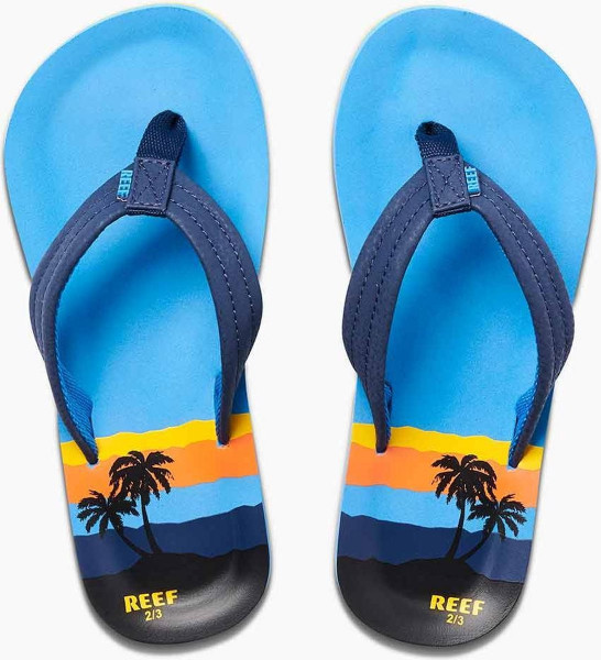 Reef Little Ahi Jongens Slippers - 21/22 - Blue Hawaii