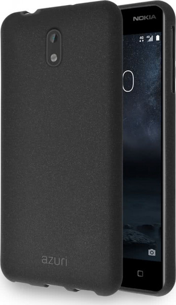 Azuri flexible cover met zand textuur - zwart - voor Nokia 3