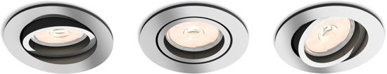 Koopjeshoek - Philips Donegal - Inbouwspot - 3 Lichtpunten - chroom - zonder lampen