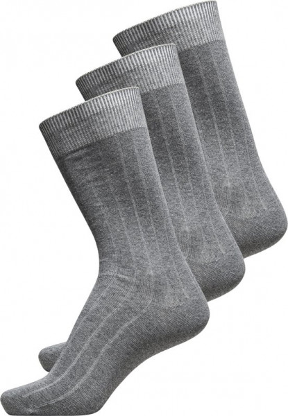 SELECTED HOMME SLHPETE 3-PACK COTTON RIB SOCK NOOS - Maat ONE SIZE - Heren sokken