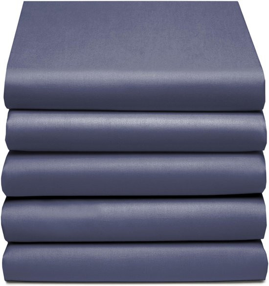 Damai - Hoeslaken (tot 15 cm) - Katoen - 70 x 150 cm - Dark blue