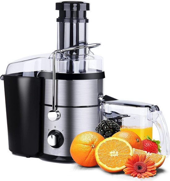 Royalty Line® PJ19002 Sapcentrifuge voor Groenten & Fruit - Juicer met 1 Liter Sapbeker en 2 Liter P