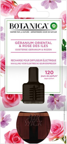 Botanica by Air Wick Elektrische Geurverspreider - Oosterse Geranium & Rozen Navulling - 3 Stuks - V