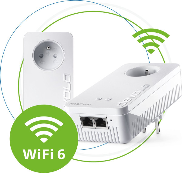 devolo Magic 2 - Powerline-adapter - Starter Kit - WiFi 6 - Alleen geschikt voor gebruik in België