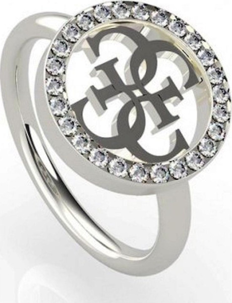 GUESS Equilibre Dames Ring Staal - Zilverkleurig - 17.25 mm / maat 54