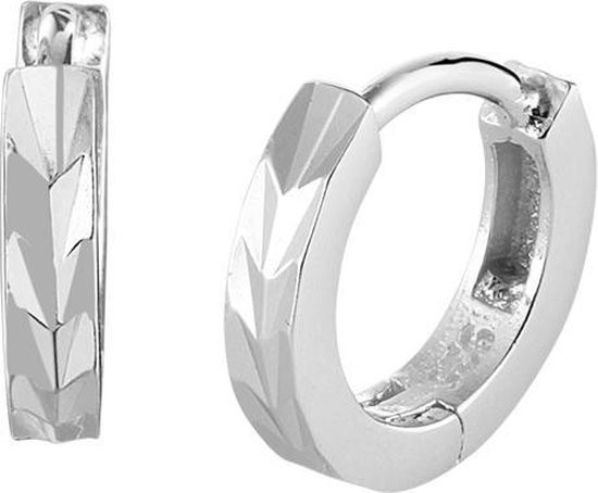 The Jewelry Collection - Klapoorringen Vlak - Zilver