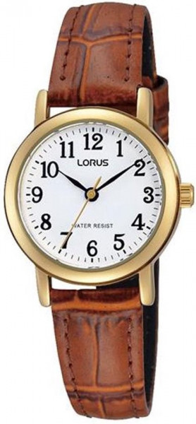 Lorus RRS18VX9 horloge dames - bruin - edelstaal doublé - 26 mm