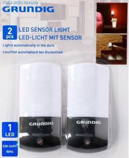 Grundig LED sensorlamp - 2 Stuks - Gaat in het donker automatisch aan | Verlichting | Lamp | Sensor