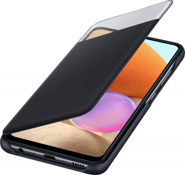 Samsung Smart S View Wallet Hoesje - Samsung Galaxy A32 (4G) - Zwart - TPU - Samsung Galaxy A32 4G