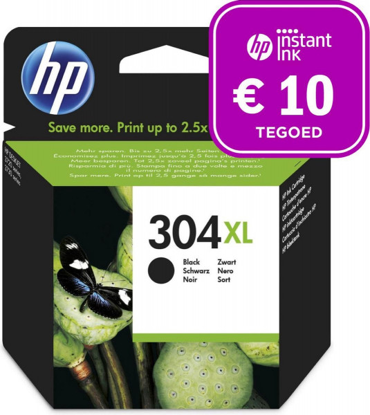 HP 304XL - Inktcartridge zwart + Instant Ink tegoed