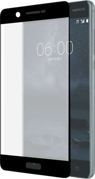 Azuri Curved Tempered Glass RINOX ARMOR - zwarte rand - voor Nokia 5
