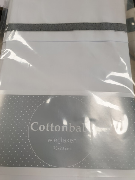 Cottonbaby Jeansband - Wieglaken 75x90 cm - Grijs