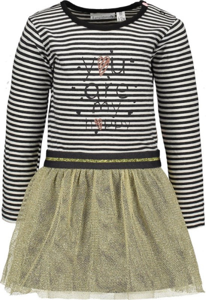 Bampidano - Maat 86 -Meisjes Jurk - anthra stripe