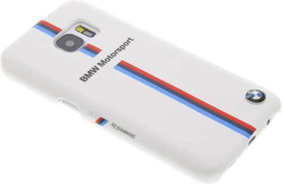 BMW Split Tricolor Stripe Back Cover Samsung Galaxy S7 Wit