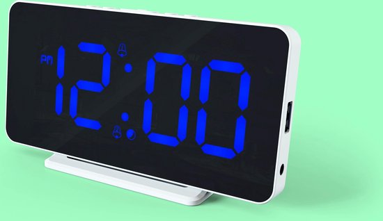 ik heb het gevonden Buitenshuis calorie Caliber HCG021 - Slim-line wekker met usb - Wit | DGM Outlet