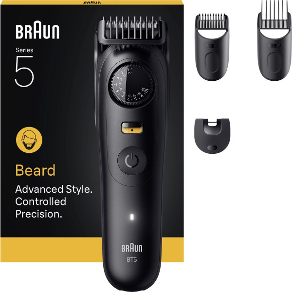 Braun Baardtrimmer Series 5 BT5520 + 4 Tools - 40 Lengtes - Scherp Scheerblad - Zwart