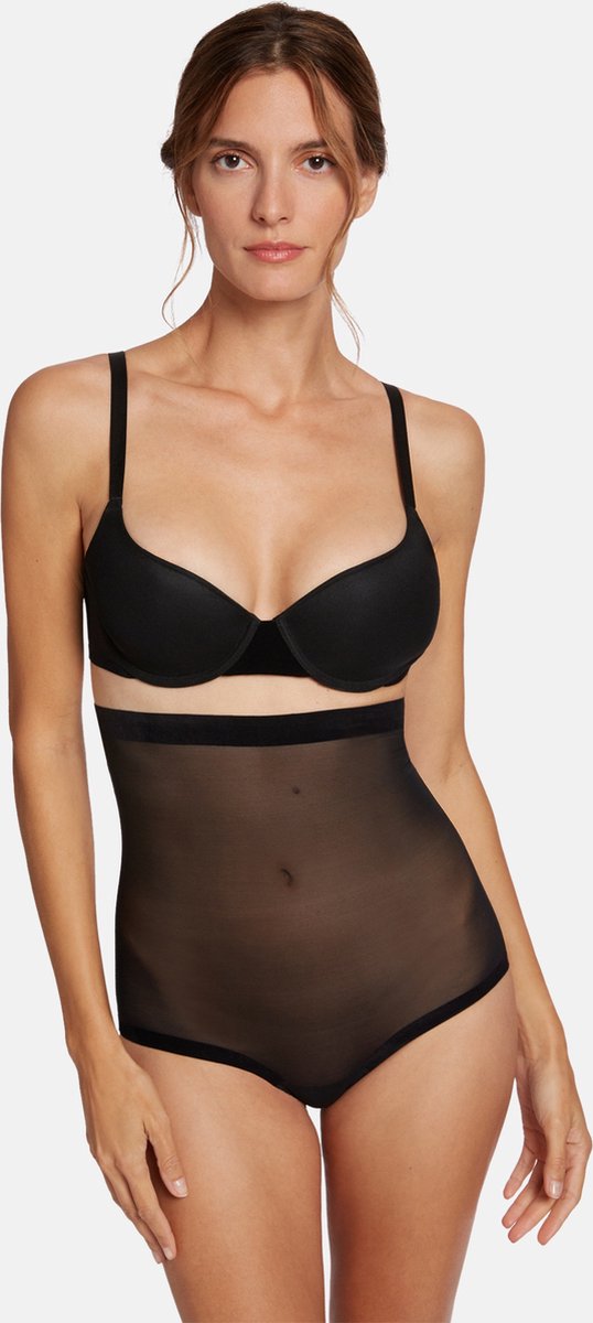Wolford Maat XL - Tulle Control Panty High Waist - Tulle - Zwart